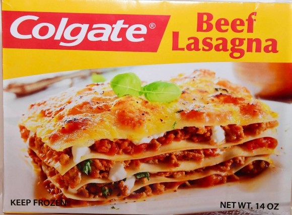Marketing Fails Tiefkühl-Lasagne von Colgate