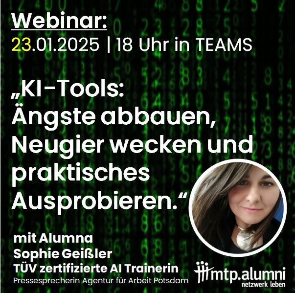Webinar: KI-Tools: Ängste abbauen, Neugier wecken und praktisches Ausprobieren.“