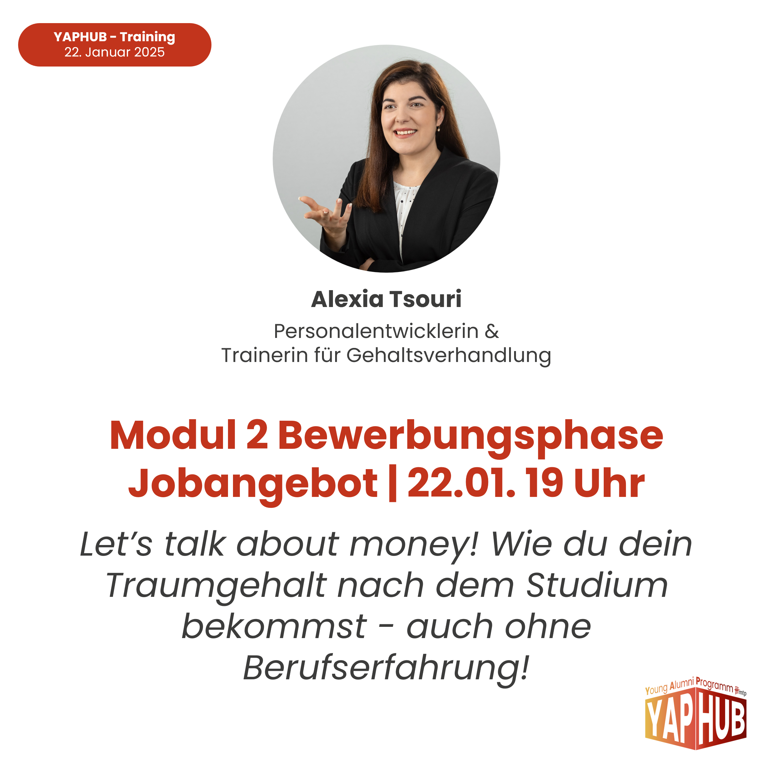 7. YAPHub: Let’s talk about money! Wie du dein Traumgehalt nach dem Studium bekommst - auch ohne Berufserfahrung!
